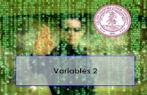 Variables 2 · 2020-01-22 · totale (contientun int) [nombreentier] 42 Les variables sontcommedes boîtes inttotale= 42; nom valeure type
