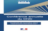Conférence annuelle du Comité - economie.gouv.fr · 2019-07-03 · Conférence annuelle du Comité d’harmonisation de l’audit interne (CHAI) Vendredi 28 novembre 2014 Avant-Propos