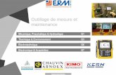 Outillage de mesure et maintenance - ERM Automatismes · 2020-01-13 · −Vibration ISO et d'état de roulement RMS −Vibration globale crête (PEAK): 10 Hz -1000 Hz en vélocité