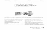 Promass 80E, 83E; Technische Information · 2018-08-14 · TI00061D/14/FR/15.15 Products Solutions Services Information technique Proline Promass 80E, 83E Débitmètre massique Coriolis