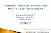 formation médicale universitaire (DIU) et post-universitaireblog.santefrancevietnam.com/public/Conference_sante_FV... · 2018-06-18 · François LACAINE Sorbonne Université Hôpital