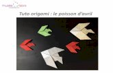 Origami : le poisson d’avril · Tuto origami : le poisson d’avril. Le matériel Des feuilles de couleurs carré . Étape 1 Marquez les plis centraux horizontal et vertical et
