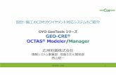 OYO GeoToolsシリーズ GEO-CRE OCTAS …ocf.or.jp/pdf/cim/seminar2019/OCFseminar2019_32_OYO.pdf設計・施 のCIMリクワイヤメント対応システムのご紹介 OCFセミナー2019