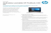 G6 Ordinateur por table HP ProBook 430 · 2019-03-25 · b eso i n s spé c i fi qu es . U n t rai te m e n t pui ss ant ... e n s e u le m e n t 3 0 m in u tes a ve c la te c h n