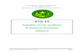 RTA 13 - site.anac.mrsite.anac.mr/fr/images/pdf/pns/RTA13.pdfRTA 13 – ANAC – Mauritanie – Edition II– Année 2017 Page 2 LISTE DES AMENDEMENTS Révision Date Motif 02 25 Septembre