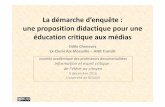 La démarche d’enquête - Documentation Académie de Rouendocumentation.spip.ac-rouen.fr/IMG/pdf/demarche_enquete_chenevez.pdf · Critiquer, pensée critique Critiquer: Exercer