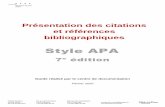 Style APA - HESGE...Le présent document est une adaptation francophone des normes de la 7e édition de Publication manual of the American Psychological Association (American Psychological