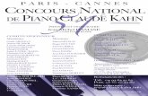 PARIS - CANNES CONCOURS NATIONAL DE PIANO CLAUDE … · Menuet e- Ma 1 r année de piano de Ch. Hervé et Jacqueline Pouillard - Edit. Lemoine 26041HL ... La Source - extrait de Simple