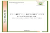 PROJET DE BUDGET 2020budget.gouv.ci/uploads/docs/PROJET_DE_BUDGET_2020.pdf · présentation du budget de l’Etat, la notion de ressources et de charges de trésorerie, en les distingu