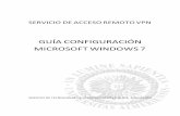GUÍA CONFIGURACIÓN MICROSOFT WINDOWS 7vpn.ual.es/config/guia-mw7.pdfMICROSOFT WINDOWS 7 SERVICIO DE TECNOLOGIAS DE LA INFORMACIÓN Y LA CO UNICACIÓN Servicio Ac ce so Remot o VPN