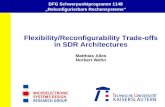 Flexibility/Reconfigurability Trade-offs in SDR Architectures · 2008-05-29 · Software Defined Radio (SDR) Flexibility requirements • Multi-Standard • Multi-mode e.g. uplink