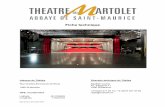 Fiche technique 2017 - THEATRE DU MARTOLET...Mise à jour le 20 octobre 2017 Fiche technique Adresse du Théâtre Direction technique du Théâtre Rue Charles -Emmanuel de Rivaz 1890