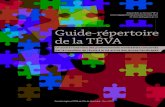 Guide-répertoire de la TÉVA...notes à l’UtilisateUR Formats disponibles Disponible tant en version imprimée qu’au format PDF, le Guide-répertoire de la TÉVA peut également