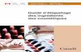 Guide d’étiquetage des ingrédients des cosmétiques...2. Règlement sur les cosmétiques Guide d’étiquetage des ingrédients des cosmétiques 3 Article Résumé 21.1 Les articles