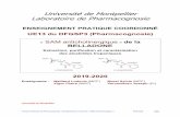 Université de Montpellier Laboratoire de Pharmacognosiejpm2001.free.fr/gnosie/Poly TP 3eme A 2020small.pdf · 2020-03-09 · Introduction / Généralités Travaux Pratiques de Pharmacognosie