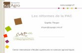 Les réformes de la PAC · 2014-08-12 · Depuis 2006 en France (résultat de la réforme dite « à mi-parcours » de 2003), il existe deux types d’aide PA: Des aides au revenu