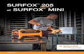 SURFOXMC 205 - Stucki Soudure · 2019-07-26 · 1 fil de mise à la terre avec pince (48-R 283), 1 manuel de l’utilisateur, 1 DVD, 1 coffret de transport ACCESSOIRES SURFOX MINI