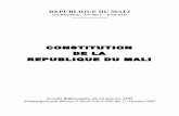 CONSTITUTION DE LA REPUBLIQUE DU MALI2 PREAMBULE Le PEUPLE Souverain du Mali, fort de ses traditions de lutte héroïque, engagé à rester fidèle aux idéaux des victimes de la répression