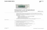 Régulateur de température ambiante avec programme horaire · PDF file 2015-09-24 · 2 / 14 Siemens Régulateurs d’ambiance REV13.. CE1N2201fr Building Technologies 07.2008 •