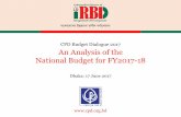CPD Budget Dialogue 2017 An Analysis of the …...CPD (2017): An Analysis of the National Budget for FY2017-18 10 Both revenue and total expenditure (as % of GDP) to grow by about