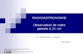 RADIOASTRONOMIE Observation de notre galaxie à 21 cm · Radioastronomie - Sommaire Les ondes électromagnétiques Les pionniers de la radioastronomie Quelques radiotélescopes modernes