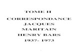 Bars II BIS-1 - univ-brest.fr · La correspondance entre Jacques Maritain et Henry Bars se compose dans l’état actuel de 231 lettres : 95 d’Henry Bars et 136 de Jacques Maritain.