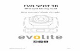 EVO SPOT 90 - static.evolite-pro.comstatic.evolite-pro.com/pdf/manual/44/44771_evospot90usersmanual.… · EVO SPOT 90 Manual Ver. 1.00 Page7 Configuration o Panneau de contrôle