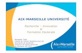 AIX-MARSEILLEUNIVERSITÉ...A*MIDEX a labellisé en 2014: • 15 projets de coopération euro-méditerranéenne, →4 projets en partenariat avec des Universités et centre de recherche
