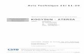 Avis Technique 21/11-20 - TALEVtalev.fr/photovoltaique/cstb/ATEC-KOGYSUN-ATERSA.pdf · L'utilisation de connecteurs de type SOLFIL de MECATRACTION pour la liaison des cadres des modules,