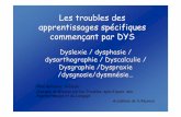Les troubles des apprentissages spécifiques commençant par DYSien-stpaul1.ac-reunion.fr/pdf/DYS_presentation_Maternelle.pdf · Ou toutes les variables ou formes qui se trouvent