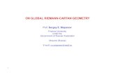 ON GLOBAL RIEMANN-CARTAN GEOMETRY - UGRwpd.ugr.es/~geometry/seminar/files/talks/20110202...ON GLOBAL RIEMANN-CARTAN GEOMETRY Prof. Sergey E. Stepanov Finance University under the Government