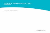 IDEXX SNAPshot Dx*...SNAPshot Dx vous permet de conserver l’historique des tests SNAP dans le dossier d’un patient et d’y ajouter les résultats de nouveaux tests. L’interface