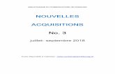 NOUVELLES ACQUISITIONS No. 3 - Fr · COF / BCU Fribourg - Liste des nouvelles acquisitions no. 3 juillet-septembre 2018 4 Hans-Martin Theopold. Bd 2, [1790-1805 / nach den Erstausgaben