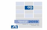BULLETIN OFFICIEL 2019€¦ · N° Date Intitulé AR1920_ARN049 15 mai 2019 Arrêté temporaire portant réglementation de la circulation sur la RD31 sur le territoire de la commune