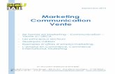 Marketing Communication Vente - Université de Reims ... · Concevoir, mettre en œuvre et animer la politique de marketing de l’entreprise en cohérence avec la stratégie générale