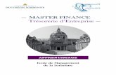 MASTER FINANCE Trésorerie d’Entreprise — · PDF file 2018-04-05 · Conscient de l’évolution de la fonction trésorerie au sein de l’entreprise, le programme du Master Trésorerie