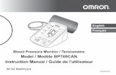 Blood Pressure Monitor / Tensiomètre Model / Modèle ... · Blood Pressure Monitor / Tensiomètre Model / Modèle BP769CAN Instruction Manual / Guide de l’utilisateur. Monitor