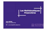 Les Mathématiques Financières - Pandore 2015 · Cours Math Fi EM1 Y. BEJAR Page 2 1- les opérations à plusieurs flux 2- les principes d’actualisation et la valeur présente