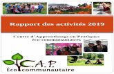 Rapport des activités 2019 - capecocommunautaire.org · Depuis l’été 2014, notre équipe travaille en collaboration avec la Cité Écologique et plusieurs partenaires à la fine