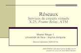 Université de Nice - Sophia Antipolis · 2009-2010 Réseaux : Services de circuits virtuels 3 Interface X.25 (1/2) X.25 définit les protocoles relatifs à l’utilisation d’une
