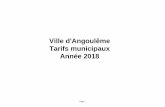 Ville d'Angoulême Tarifs municipaux Année 2018€¦ · Les collections des arts d'Afrique et d'Océanie tome 1 Unité Les collections de sculpture Unité Envoi postal Unité Tirage
