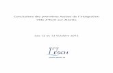 Conclusions des premières Assises de l’Intégration Ville d’Esch … · 2018-09-05 · 1 Chères Eschoises, Chers Eschois, vous tenez dans vos mains les conclusions de la première