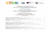 Sixième Symposium sur le Travail Mathématique · PDF file 2018-01-26 · 1 Sixième Symposium sur le Travail Mathématique Seconde annonce Sexto Simposio sobre el Trabajo Matemático
