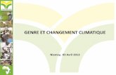 GENRE ET CHANGEMENT CLIMATIQUE - Le Hub Ruralhubrural.org/IMG/pdf/14._coraf_presentation_genre_et_cc.pdf · 2014-05-28 · CONCEPT GENRE ET CONVENTIONS SUR L’EGALITE DE GENRE •