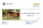 ÉTUDE CAMPINGS / PRL TARN · (1) Emplacements nus uniquement = pas de locatifs dans le camping (2) Prestations Epicerie, glaces, cartes postales, location de vélo, pain… PRESTATIONS