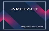 Rapport annuel ARTEFACT 2019 · Activité, résultats et situation financière 14 Approbation des comptes et proposition d’affectation du résultat 22 Filiales et participations