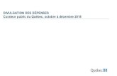 Divulgation des dépenses - Octobre à décembre 2018....341,45 $ Programme gouvernemental d'apprentissage du gestionnaire-leader de la fonction publique québécoise – Niveau 1