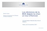 Les décisions de la BCE depuis la crise: un tour d’horizon · Commission européenne : prévisions économiques automne 2017 (9 novembre 2017), variations par rapport aux prévisions