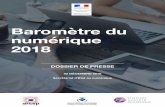 Baromètre du numérique 2018 - economie.gouv.fr · 2018-11-30 · 03 DECEMBRE 2018 Le baromètre du ... en œuvre une politique favorisant l’appropriation du ... (-2 heures par