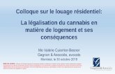 Colloque sur le louage résidentiel: La légalisation du …...2018/10/30  · Colloque sur le louage résidentiel: La légalisation du cannabis en matière de logement et ses conséquences